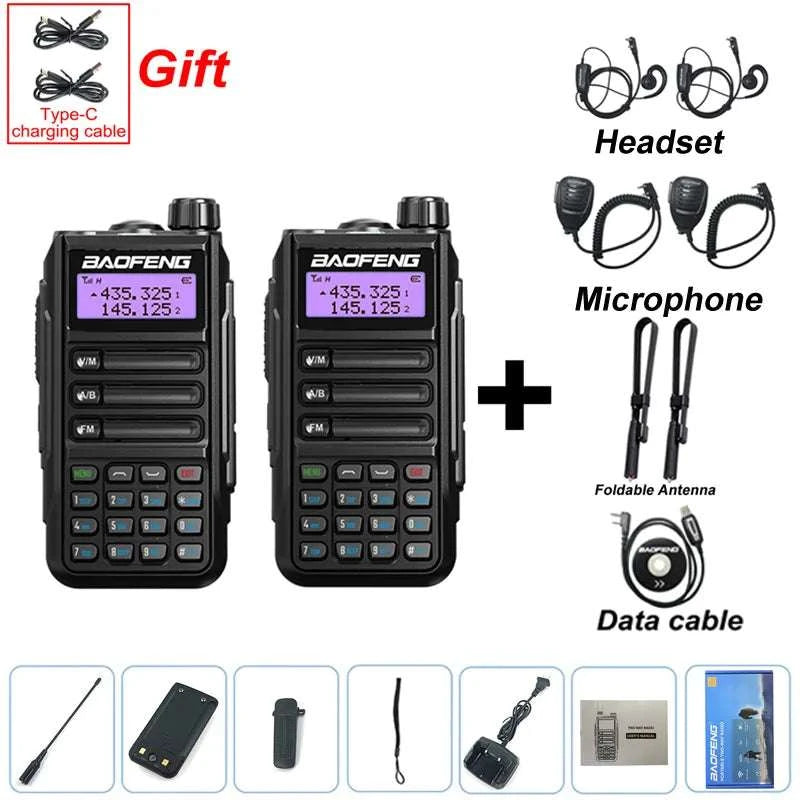 2PCS BAOFENG UV-16 PLUS Walkie Talkie Long Range High Power ProfesionaHappy Radios2PCS BAOFENG UV-16