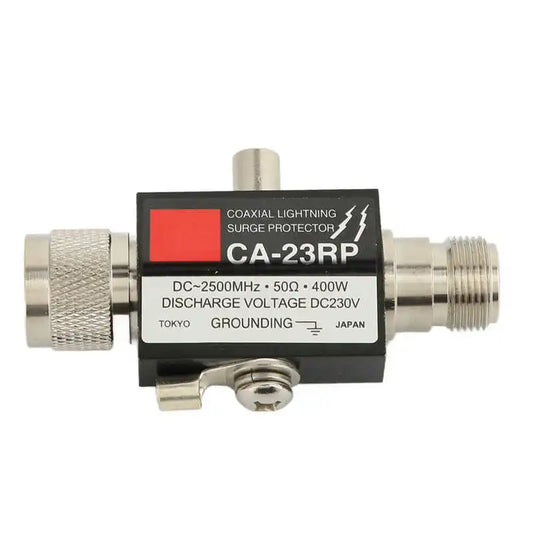 CA-23RP 400W Lightning Surge Arrester Male to Female Lightning Surge PHappy RadiosCA-23RP 400W Lightning Surge Arrester Male
