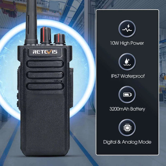 10W Retevis RT29D DMR Walkie Talkie Bluetooth Long Range Powerful WalkHam Radios