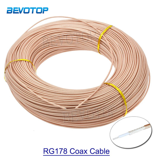 RG-178 Brown/White/Black RG178 Cable Wires RF Coax Coaxial Cable 50 OhHam Radios
