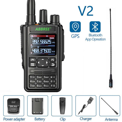 ABBREE AR-869 GPS Walkie Talkie Bluetooth Program 136-520Mhz Full BandHam Radios