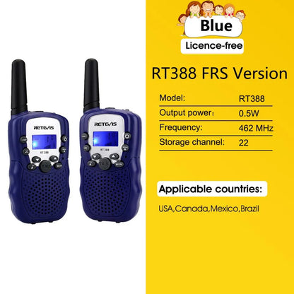 Retevis RT388 Walkie Talkie Children 2 Pcs Children Radio Receiver WalHam Radios