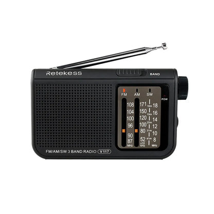 Retekess V117 Analog AM FM Radios ABS Material Shortwave Radio with TeHam Radios