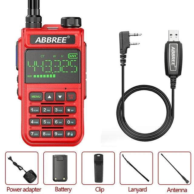 ABBREE AR-518 6 Bands Amateur Ham Two Way Radio 256CH Air Band Walkie Happy RadiosABBREE AR-518 6 Bands Amateur Ham