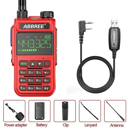 ABBREE AR-518 6 Bands Amateur Ham Two Way Radio 256CH Air Band Walkie Happy RadiosABBREE AR-518 6 Bands Amateur Ham