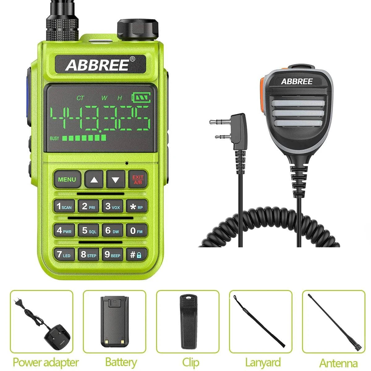 ABBREE AR-518 Air Band Full Band 108-660MHz Walkie Talkie Automatic WiHam Radios