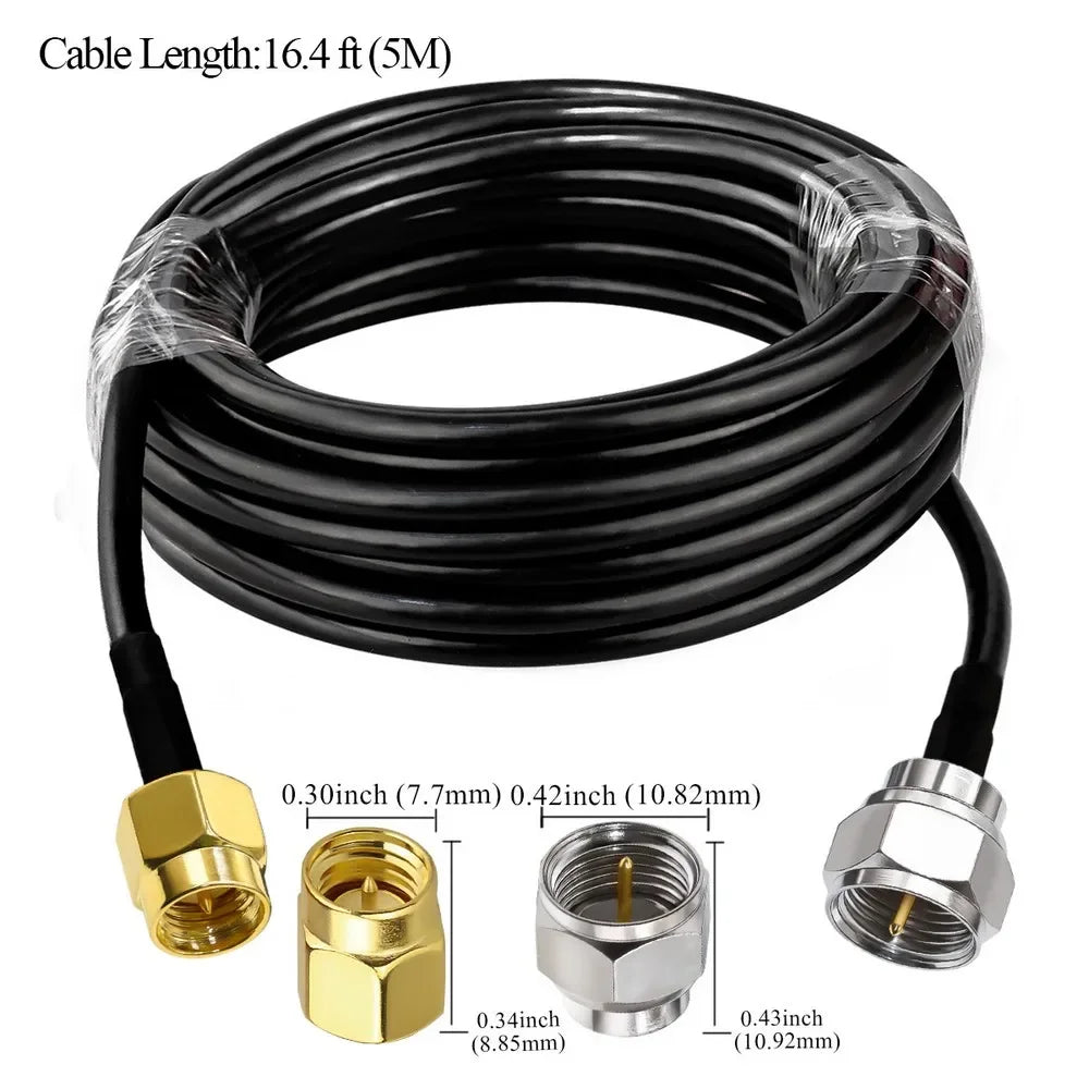 F Male to SMA Male RG58 Coxial Cable 50Ohm SMA  to F Plug RG58 TV AnteHam Radios