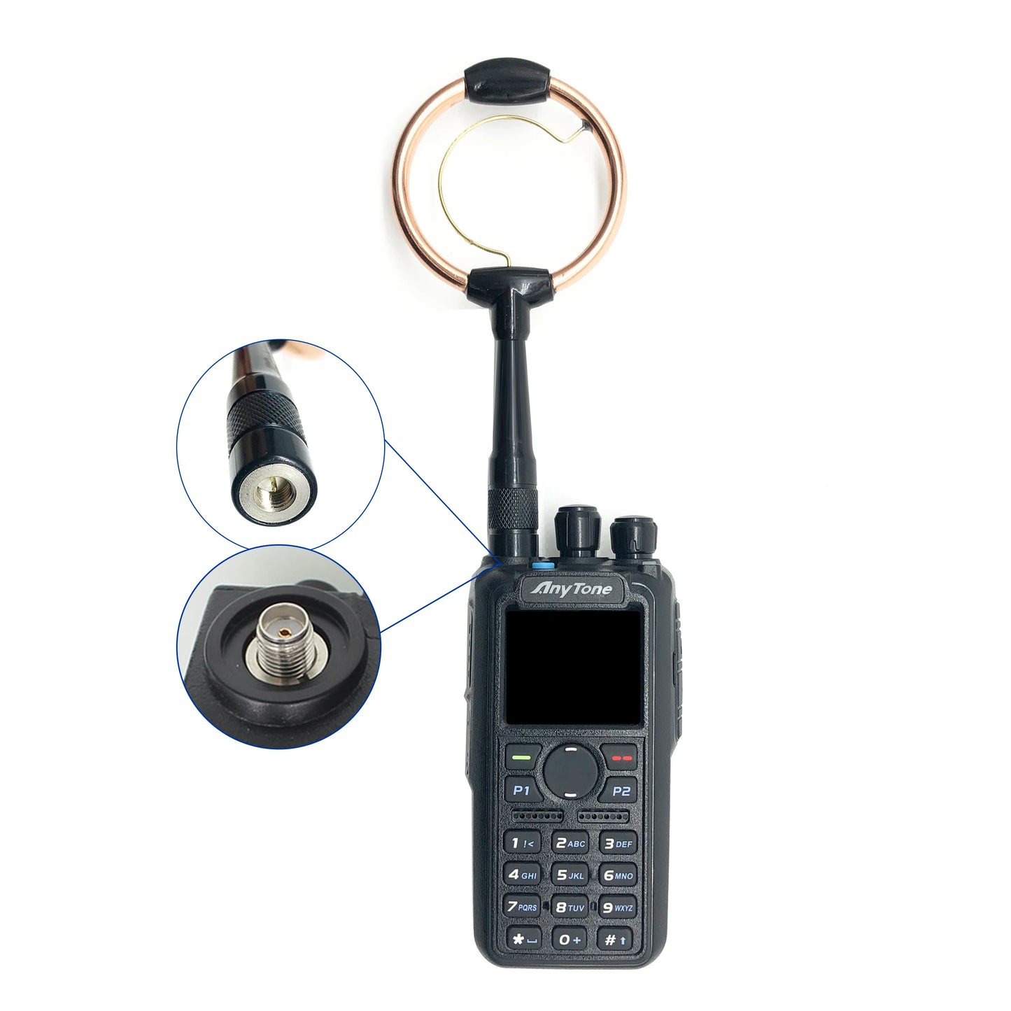 Dual Band 144-430MHz UHF VHF SMA-Male Female BNC Two Way Radio HandhelHappy RadiosDual Band 144-430MHz UHF VHF SMA-Male Female BNC