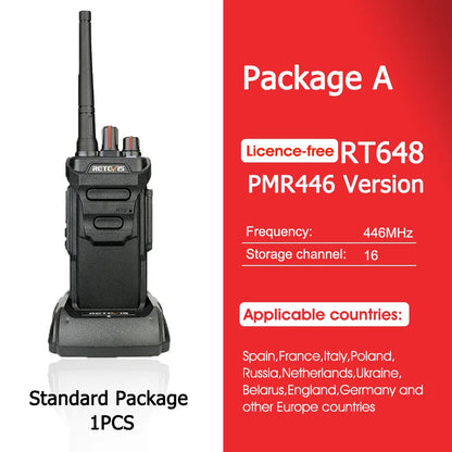 RETEVIS RT648 IP67 Waterproof Walkie Talkie 1 or 2 pcs Floating PortabHappy RadiosRETEVIS RT648 IP67 Waterproof Walkie Talkie 1