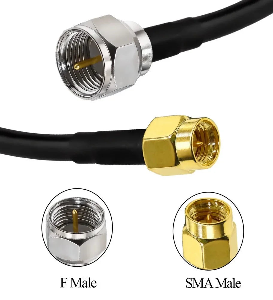 F Male to SMA Male RG58 Coxial Cable 50Ohm SMA  to F Plug RG58 TV AnteHam Radios