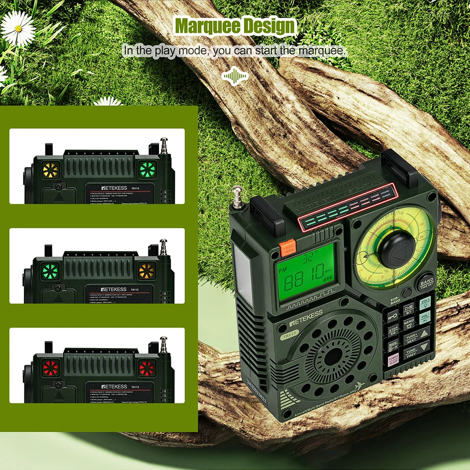 Retekess TR112 Radios Portable AM FM Radio Receiver Ham Radio EmergencHam Radios