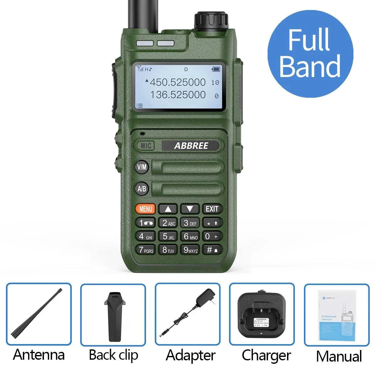 ABBREE AR-F5 10W Powerful Automatic Wireless Copy Frequency support USHam Radios