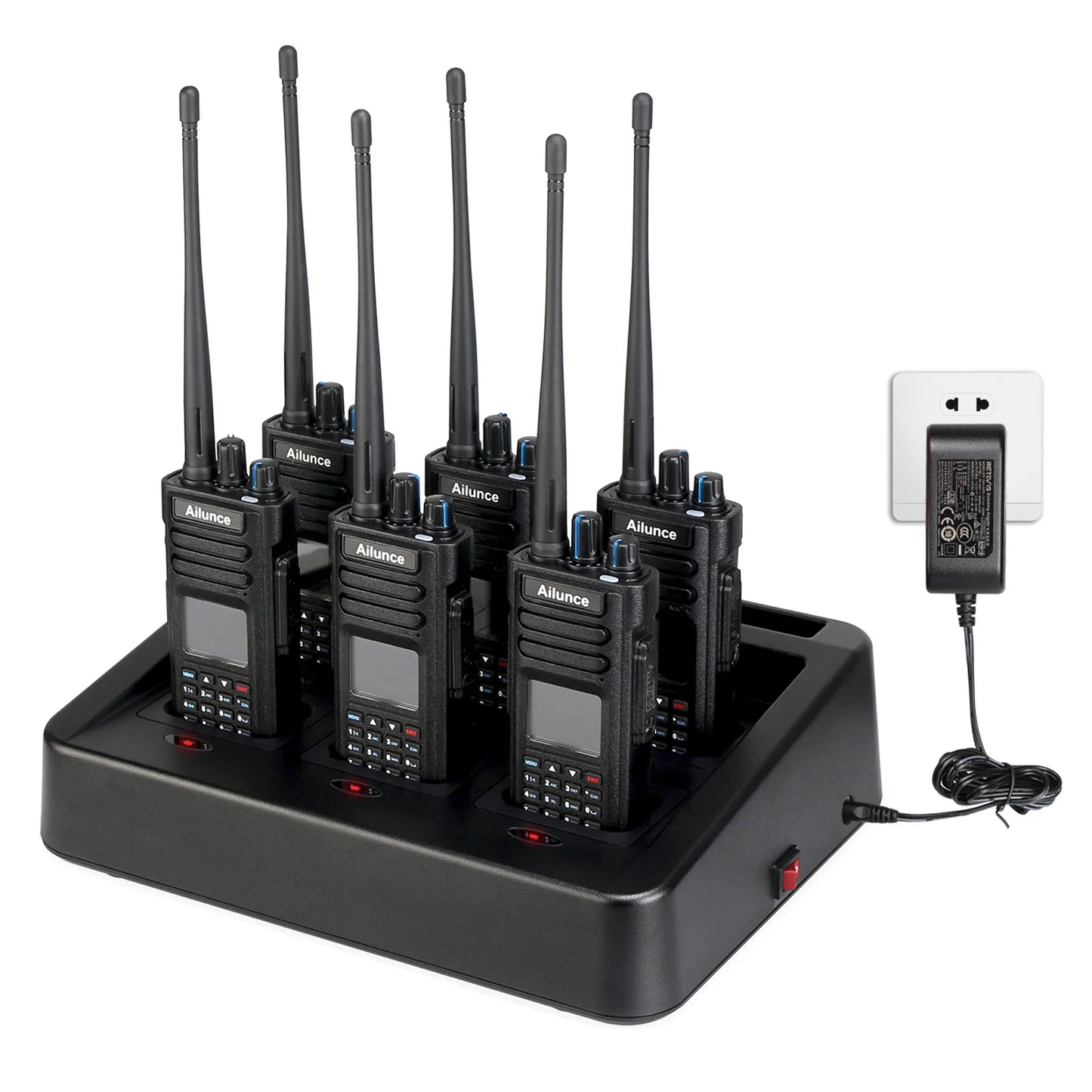 Ailunce HT: 6Pack professional radio set Ailunce HD1 with rapid chargeHam Radios