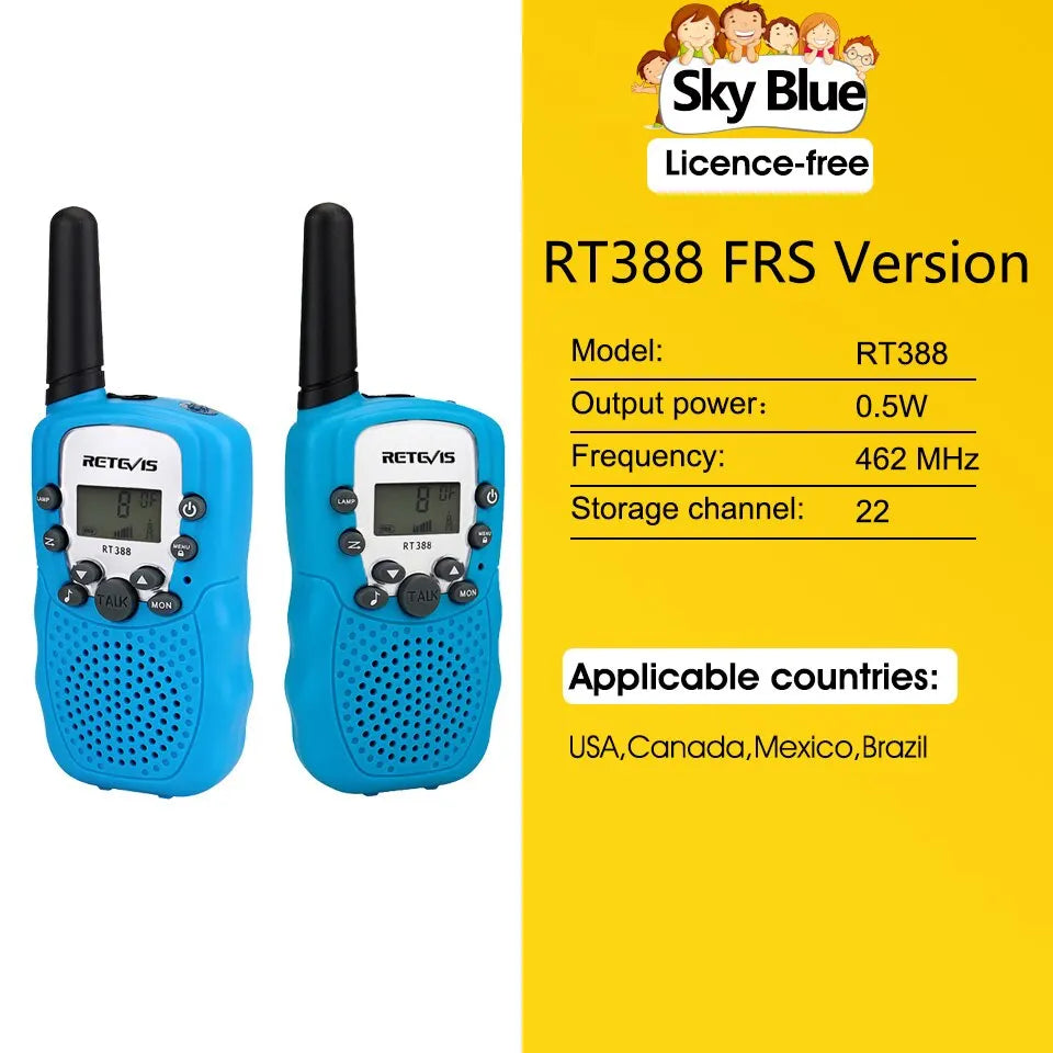 Retevis RT388 Walkie Talkie Children 2 Pcs Children Radio Receiver WalHam Radios