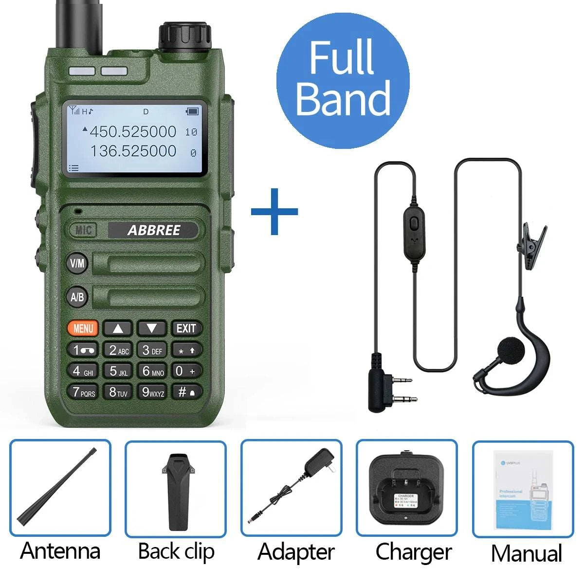 ABBREE AR-F5 10W Powerful Automatic Wireless Copy Frequency support USHam Radios