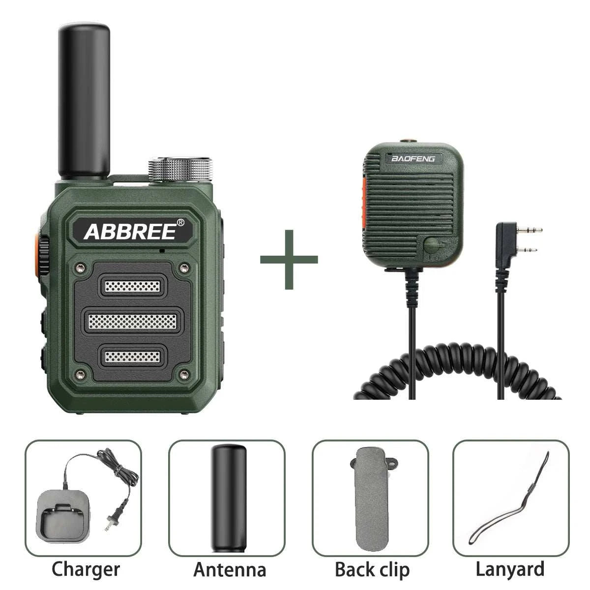 ABBREE AR-63 Mini Walkie Talkie Wireless Copy Frequency VOX SOS Multi-Ham Radios