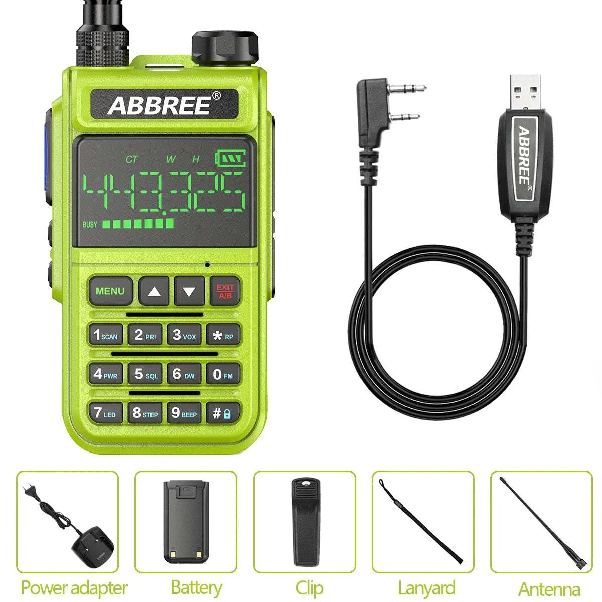 ABBREE AR-518 108-660MHz Air Band Walkie Talkie Wireless Copy FrequencHam Radios