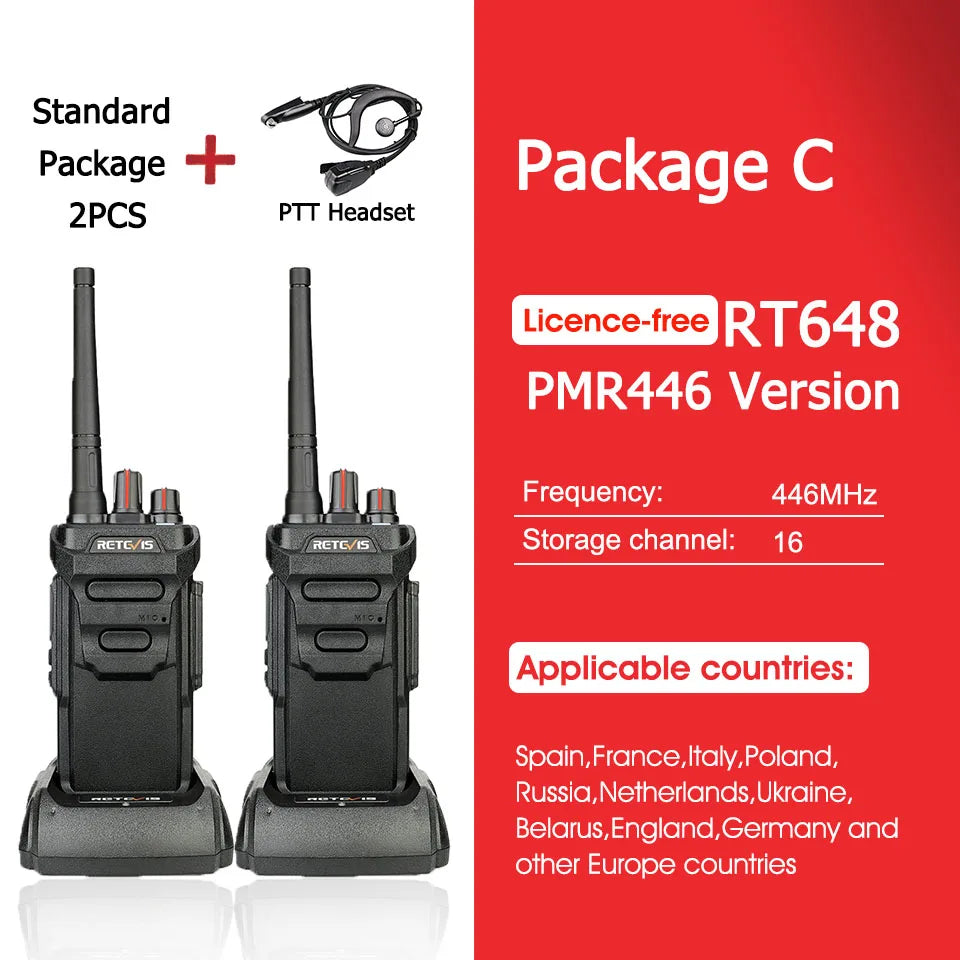 RETEVIS RT648 IP67 Waterproof Walkie Talkie 1 or 2 pcs Floating PortabHappy RadiosRETEVIS RT648 IP67 Waterproof Walkie Talkie 1