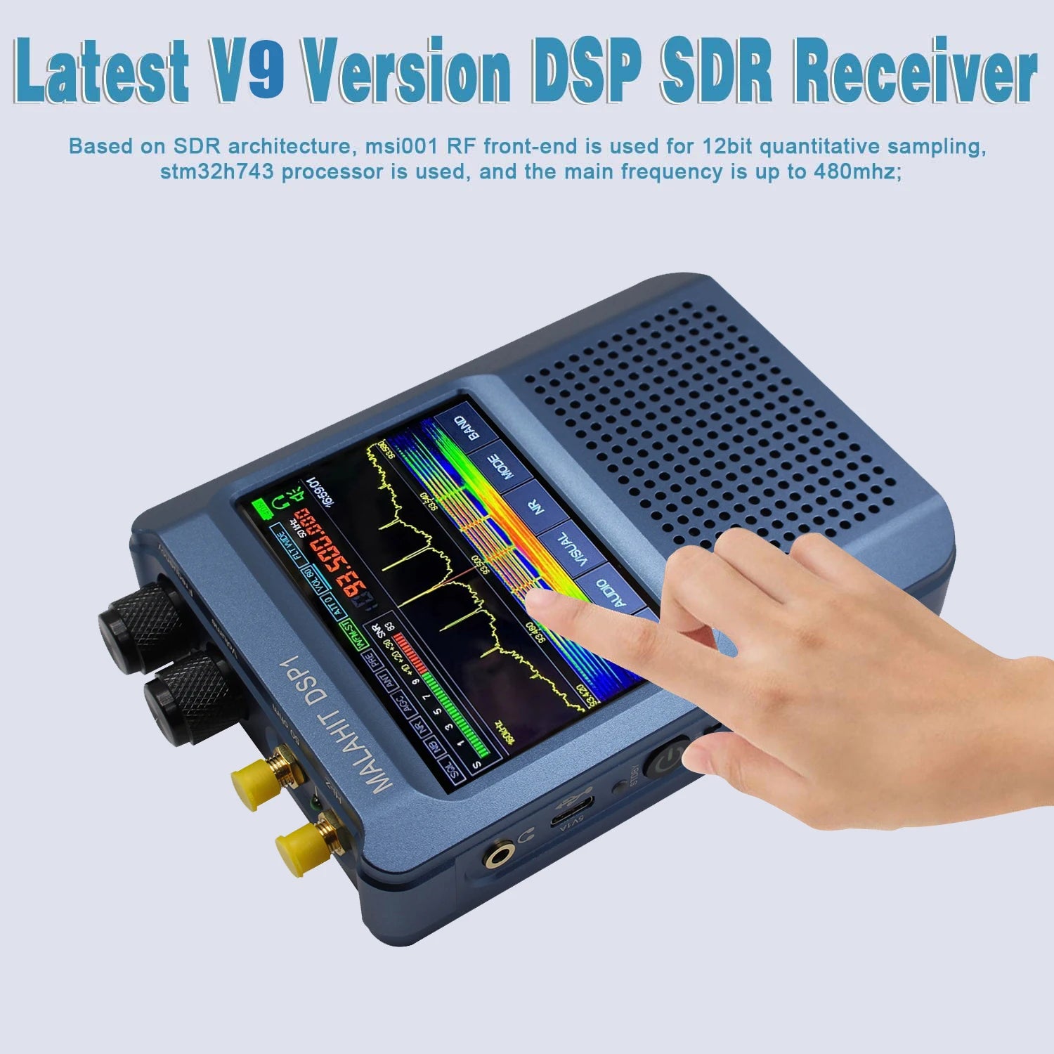 New 50KHz-2GHz Malachite DSP V9 SDR Receiver Radio Malahit-DSP1 1.10d Ham Radios