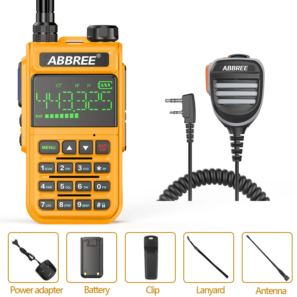 ABBREE AR-518 Air Band Full Band Wireless Copy Frequency Police ScanneHam Radios