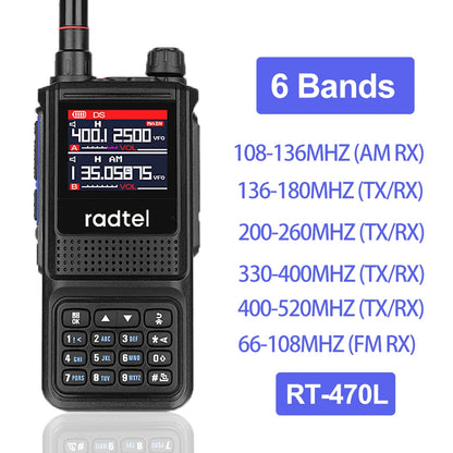 Radtel RT-470L 5W 6 Bands Amateur Ham Two Way Radio Station 256CH  AirHappy RadiosRadtel RT-470L 5W 6 Bands Amateur Ham
