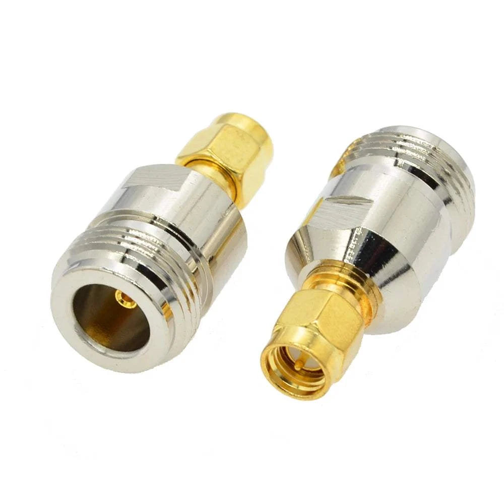 2PCS/Lot  SMA to N Adapter RF Connectors Straight N Male/Female to SMAHam Radios
