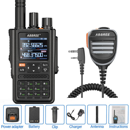 ABBREE AR-F8 GPS Transciver Full Band Walkie Talkie Outdoor Handheld WHam Radios