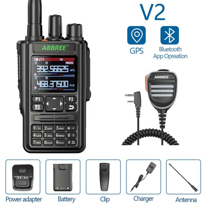 ABBREE AR-869 GPS Walkie Talkie Bluetooth Program 136-520Mhz Full BandHam Radios