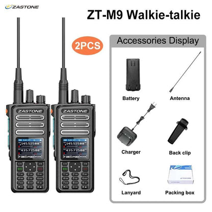 2PCS ZASTONE M9 10W Walkie Talkie Ham Amateur 2 Way Radio AM Air AviatHappy Radios2PCS ZASTONE M9 10W Walkie Talkie Ham Amateur 2