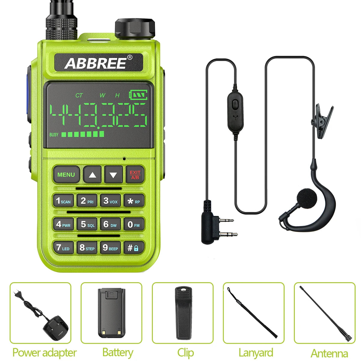 ABBREE AR-518 Air Band Full Band Wireless Copy Frequency Police ScanneHam Radios