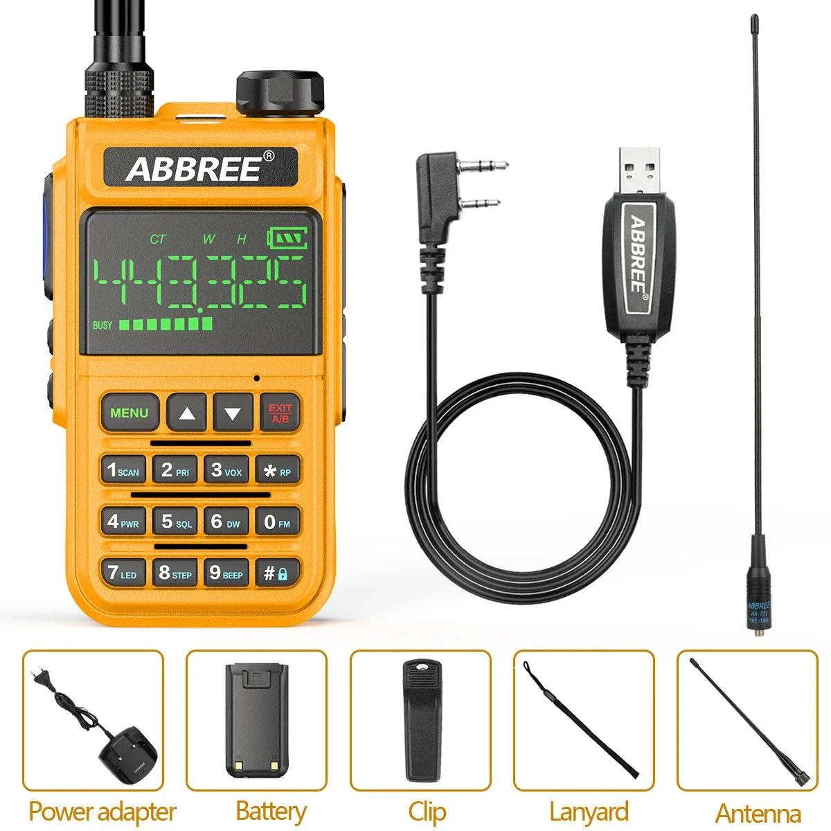 ABBREE AR-518 Air Band 108-660MHz  Walkie Talkie Wireless Copy FrequenHam Radios