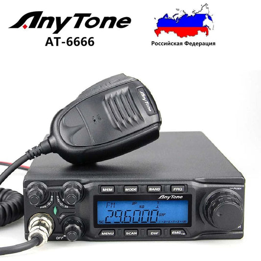 AnyTone AT-6666 10 Meter Radio for Truck with SSB(PEP)/FM/AM/PA Mode HHam Radios