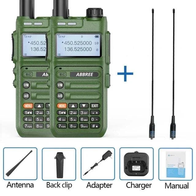 2PCS ABBREE AR-F5 wireless copy frequency Walkie Talkie 136-520MHZ LonHam Radios