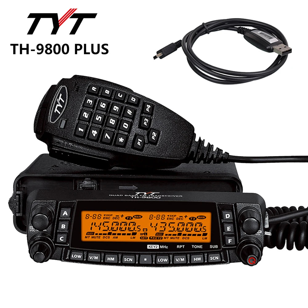 TYT TH-9800 PLUS+ Accessories Mobile Radio 50w Quad Band Transceiver THam Radios