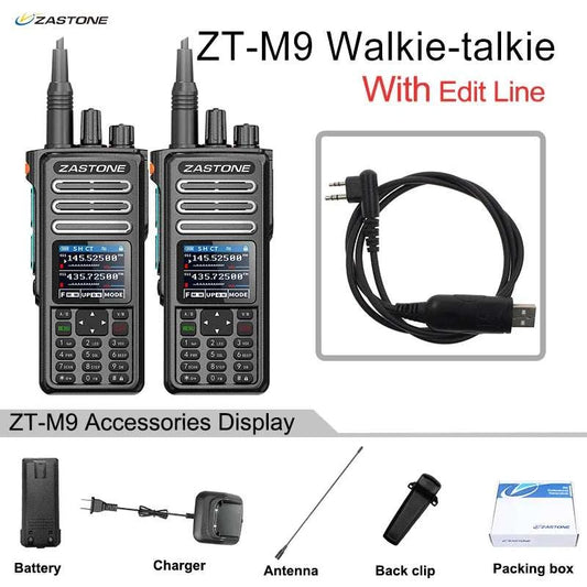 2PCS ZASTONE M9 10W Walkie Talkie Ham Amateur 2 Way Radio AM Air AviatHappy Radios2PCS ZASTONE M9 10W Walkie Talkie Ham Amateur 2