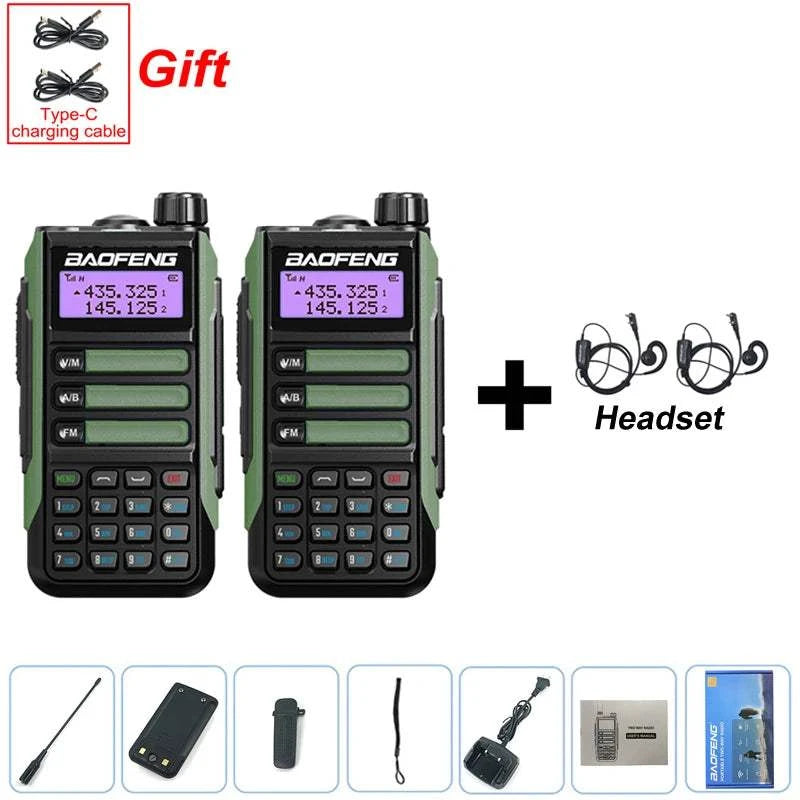 2PCS BAOFENG UV-16 PLUS Walkie Talkie Long Range High Power ProfesionaHappy Radios2PCS BAOFENG UV-16