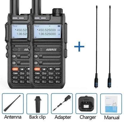 2PCS ABBREE AR-F5 wireless copy frequency Walkie Talkie 136-520MHZ LonHam Radios