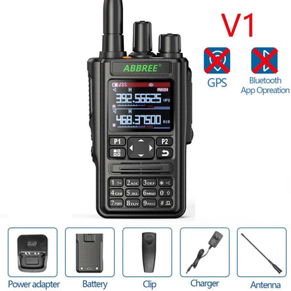 ABBREE AR-869 GPS Walkie Talkie Bluetooth Program 136-520Mhz Full BandHam Radios