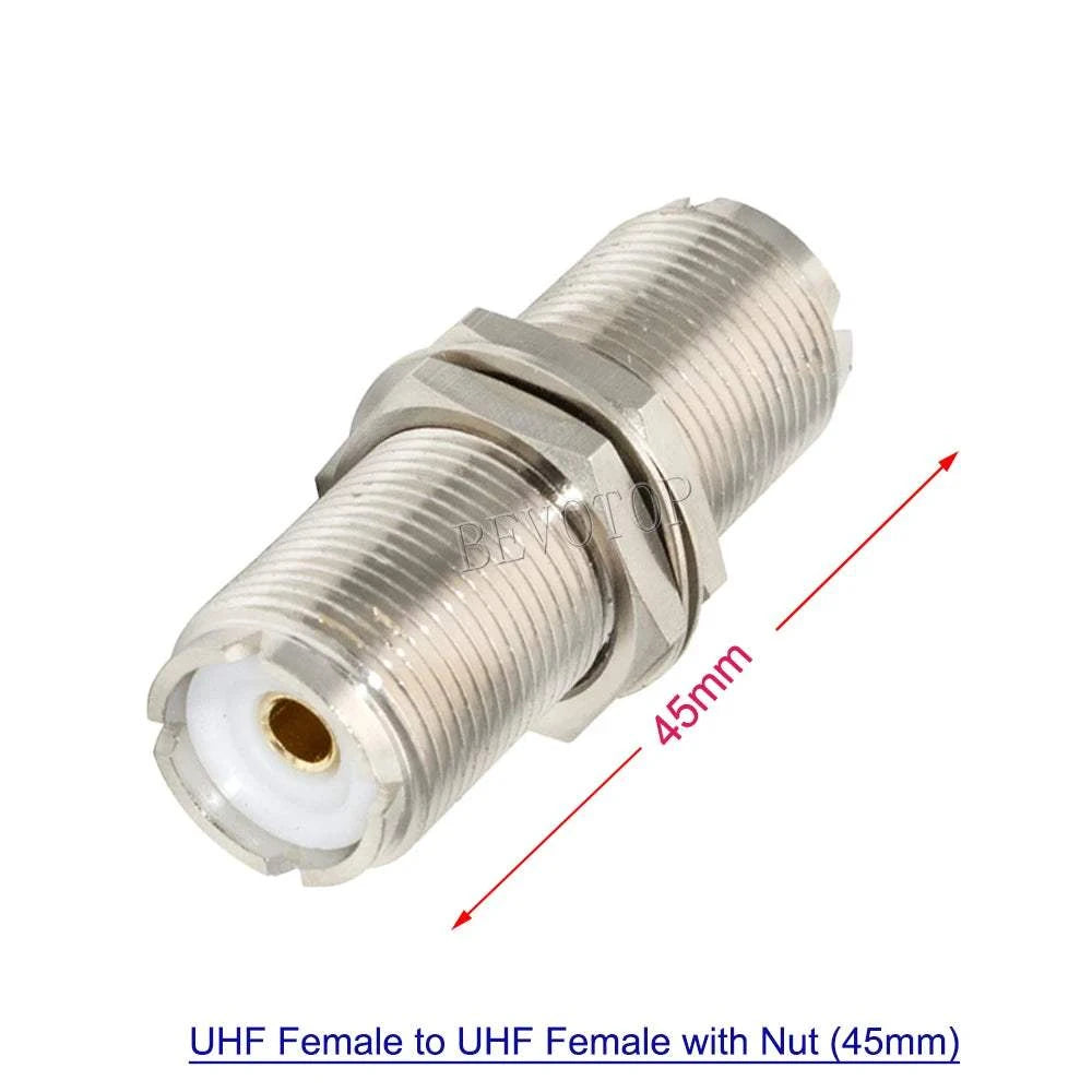 1Pcs UHF SO239 Female to UHF SO-239 Female Socket Mount Connector withHam Radios