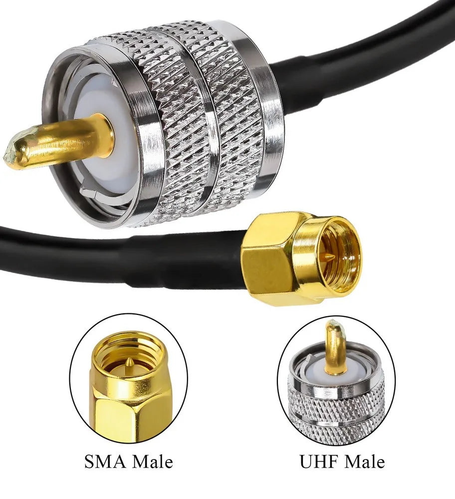 SMA to UHF RG58 Extension Cable SMA Male to SO239 PL259 Male WiFi AnteHam Radios