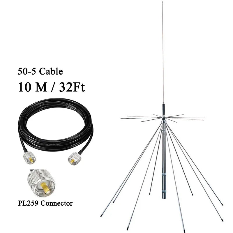 SignalPlus Discone Antenna D3000N Diamonds Scanner Antenna CB UHF VHF Ham Radios