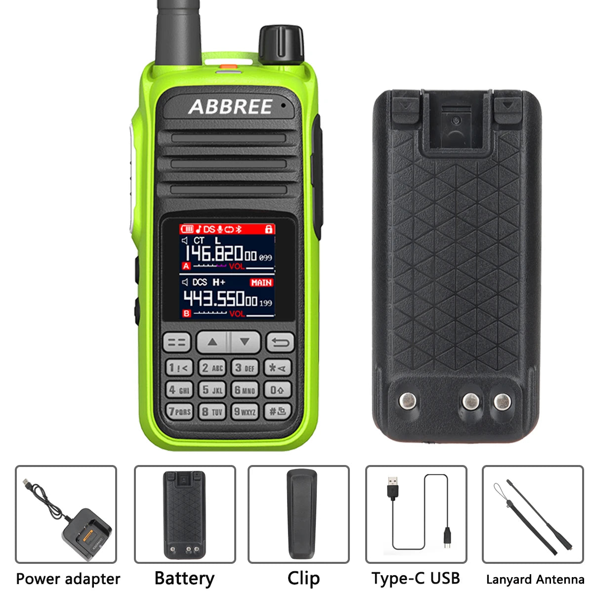 ABBREE AR-730 Air Band Band Wireless Copy frequency 256CH WalkieTalkieHam Radios