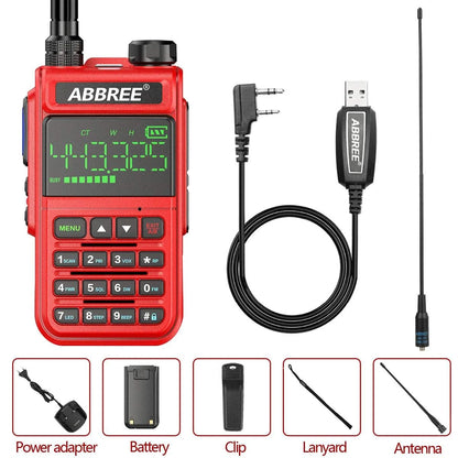 ABBREE AR-518 Air Band Full Band 108-660MHz Walkie Talkie Automatic WiHam Radios