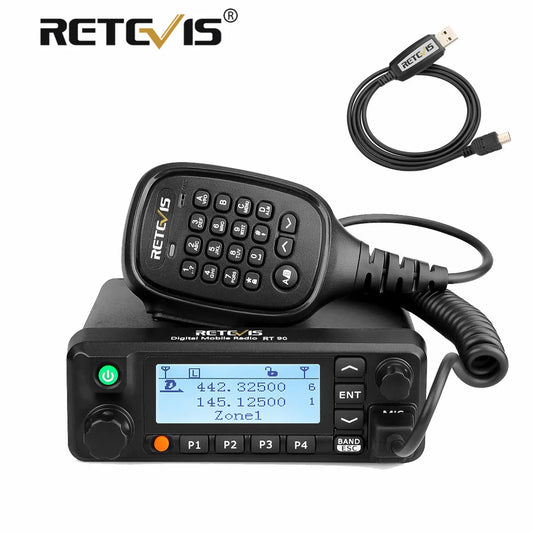 Retevis RT90 DMR Digital Mobile Radio Two-way Car Radio Walkie Talkie Ham Radios