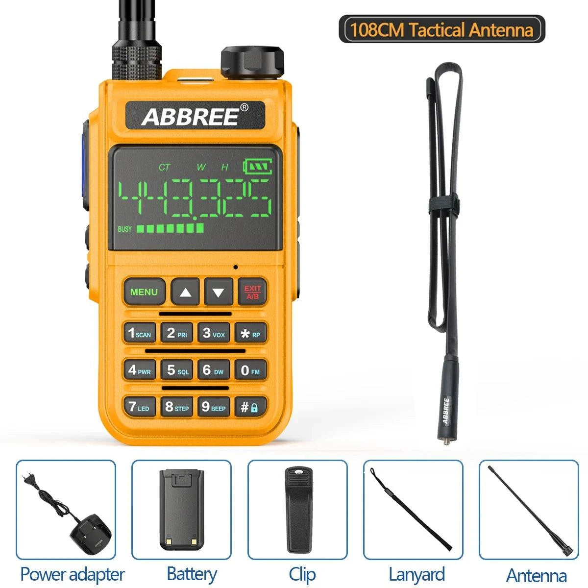 ABBREE AR-518 6 Bands Amateur Air Band Ham Two Way Radio VOX DTMF SOS Happy RadiosABBREE AR-518 6 Bands Amateur Air Band Ham