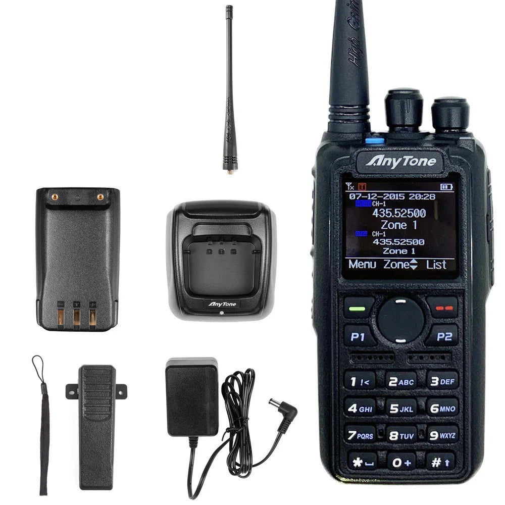 AnyTone Digital DMR Radio AT-D878S UHF 400-480MHz Analog Two Way RadioHappy RadiosAnyTone Digital DMR Radio