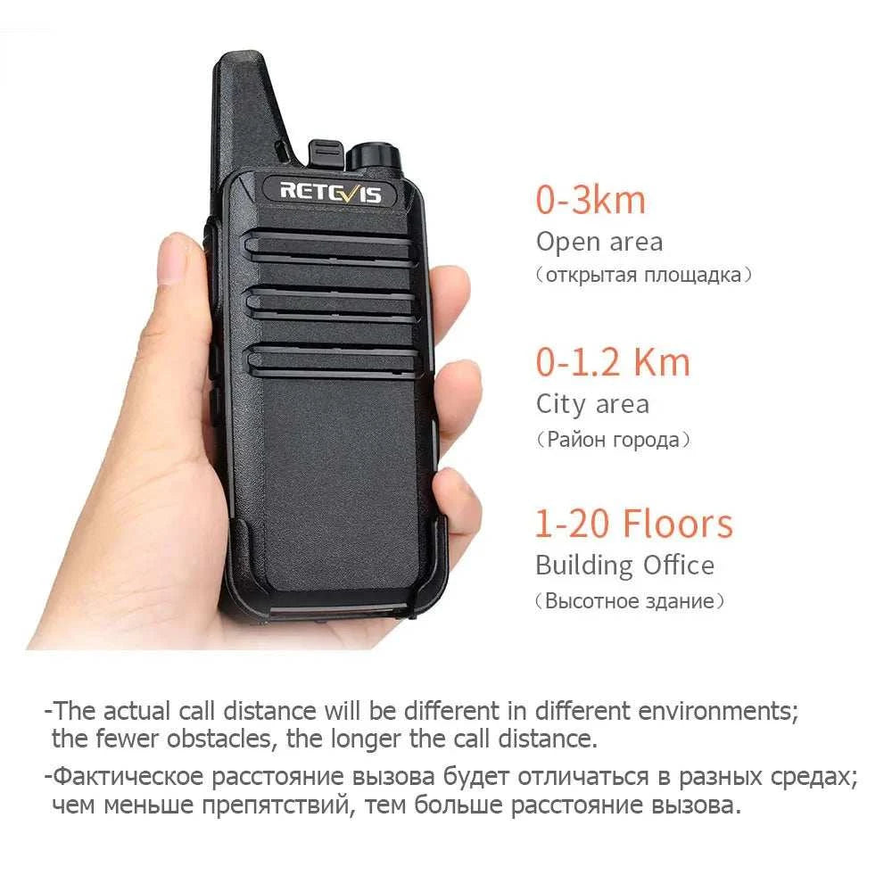 20 Pcs Wholesale Walkie Talkie RETEVIS RT22 FRS RT622 PMR Radio Handy Ham Radios