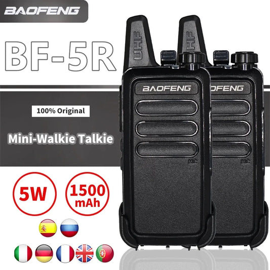 Baofeng Bf-5R Uhf Band Mini Walkie Talkie Contact Outdoor Hunting WalkHam Radios