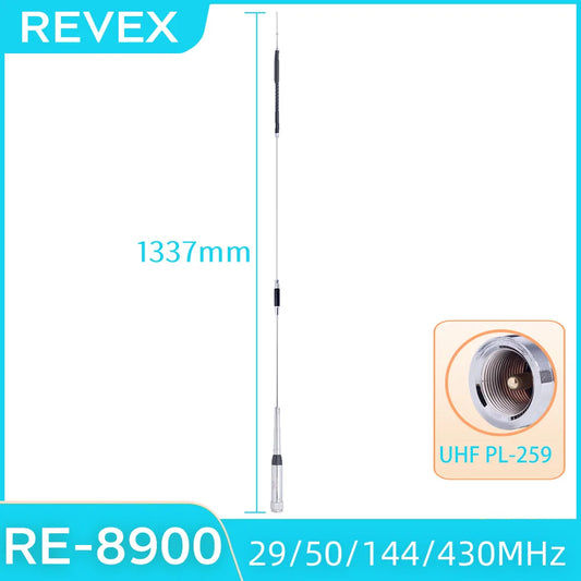 REVEX Mobile Radio Antenna RE-8900 Quad Band 2.15/3.5dBi High Gain AerHam Radios