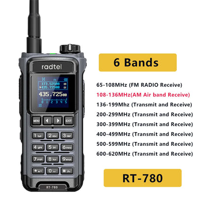 Radtel RT-780 136-620Mhz Amateur Walkie-Talkies Air Band Radio ReceiveHam Radios